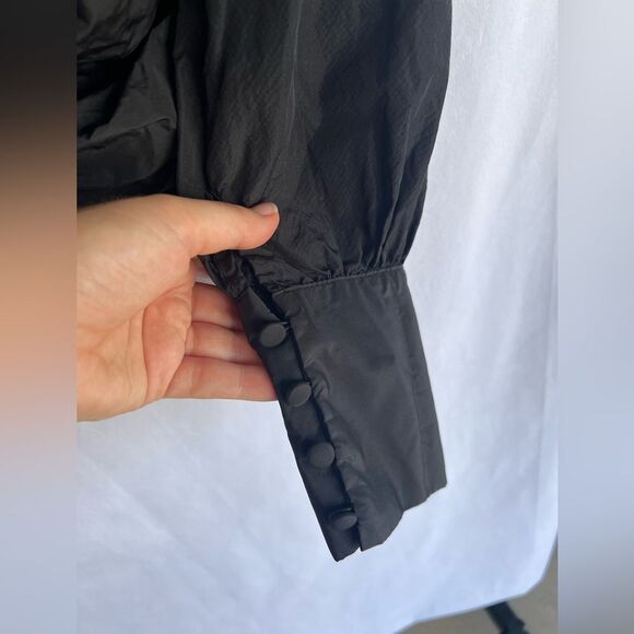 Zara Scrunchy Crop Top Long Sleeves Puffy Black size M - Picture 5 of 9